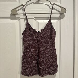 Plum Floral Tank Top